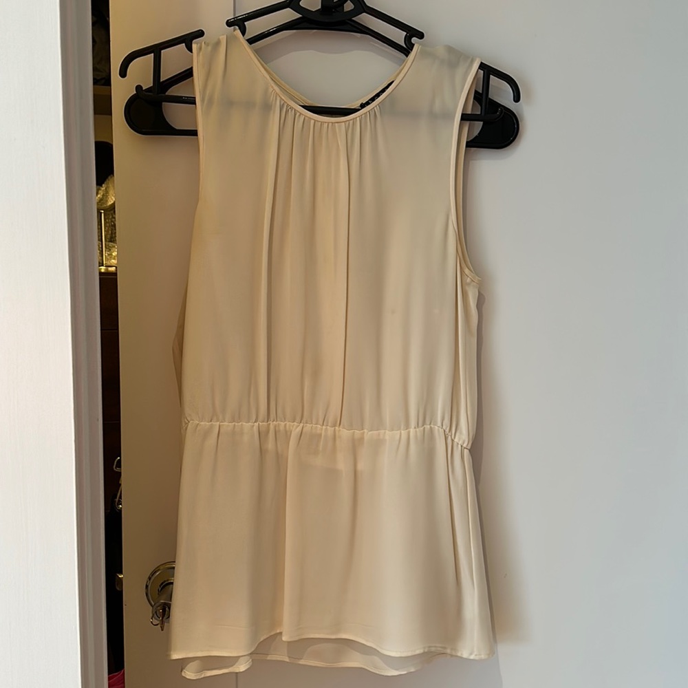 Theory Silk Peplum Top